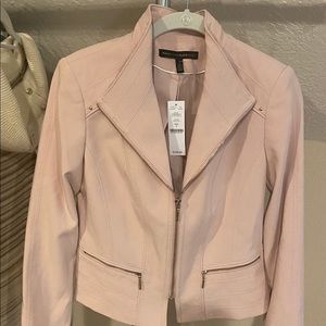 NWT White House Black Market Moto Suede Jacket